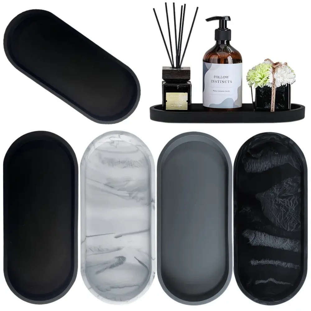 Home Bathroom Vanity - 1Pc Bathroom Vanity Silicone Tray, Rectangular
