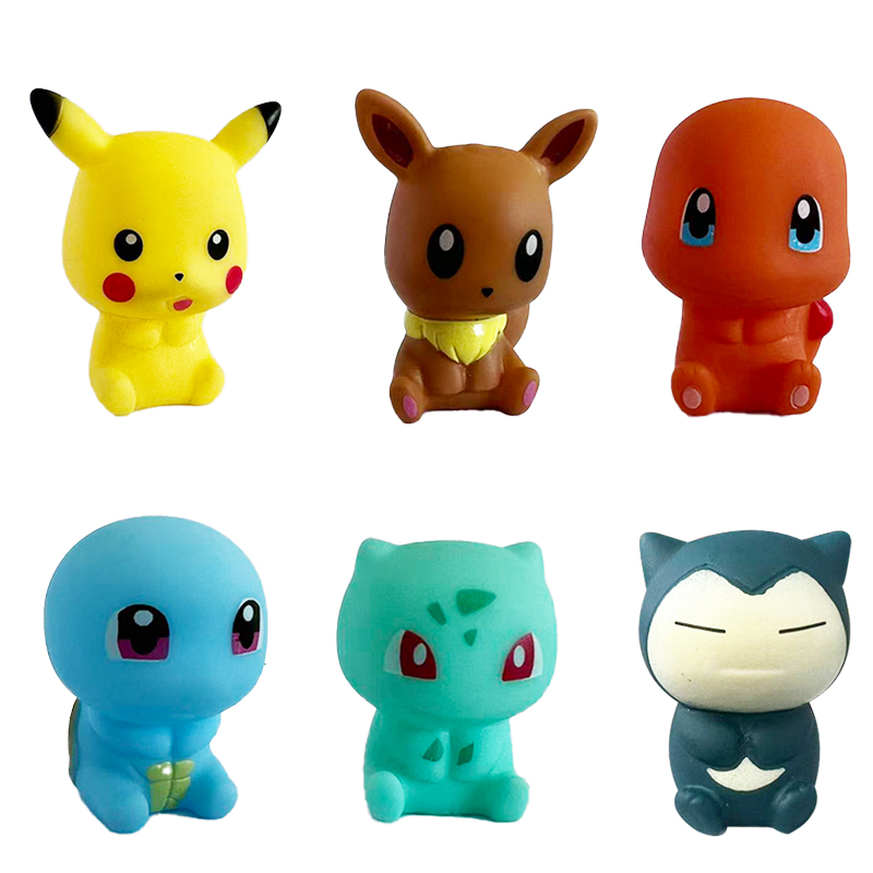 Home Bathroom Model - 6Pcs Pokemon Bath Toys Pikachu Bulbasaur