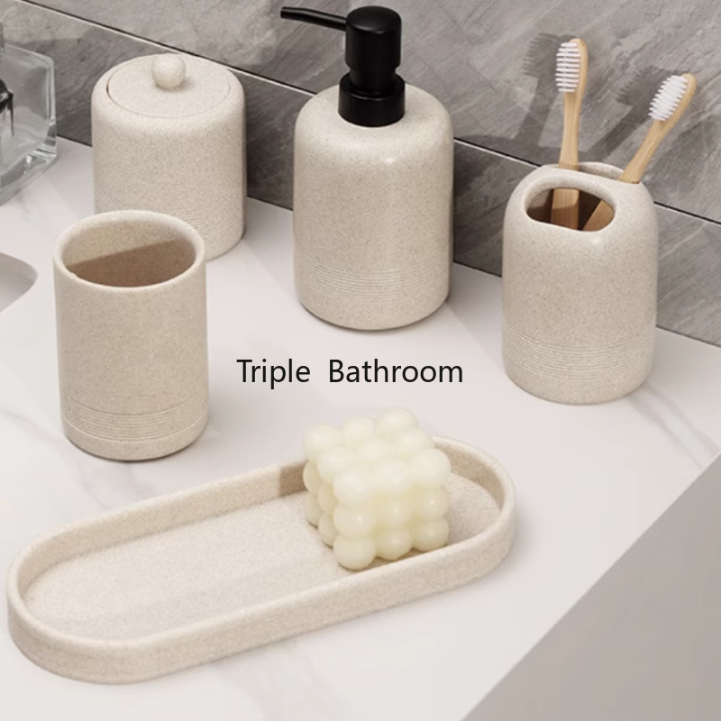 Zara Home Bathroom Set - 1pc Sandstone Bathroom Toiletries Cotton Swab