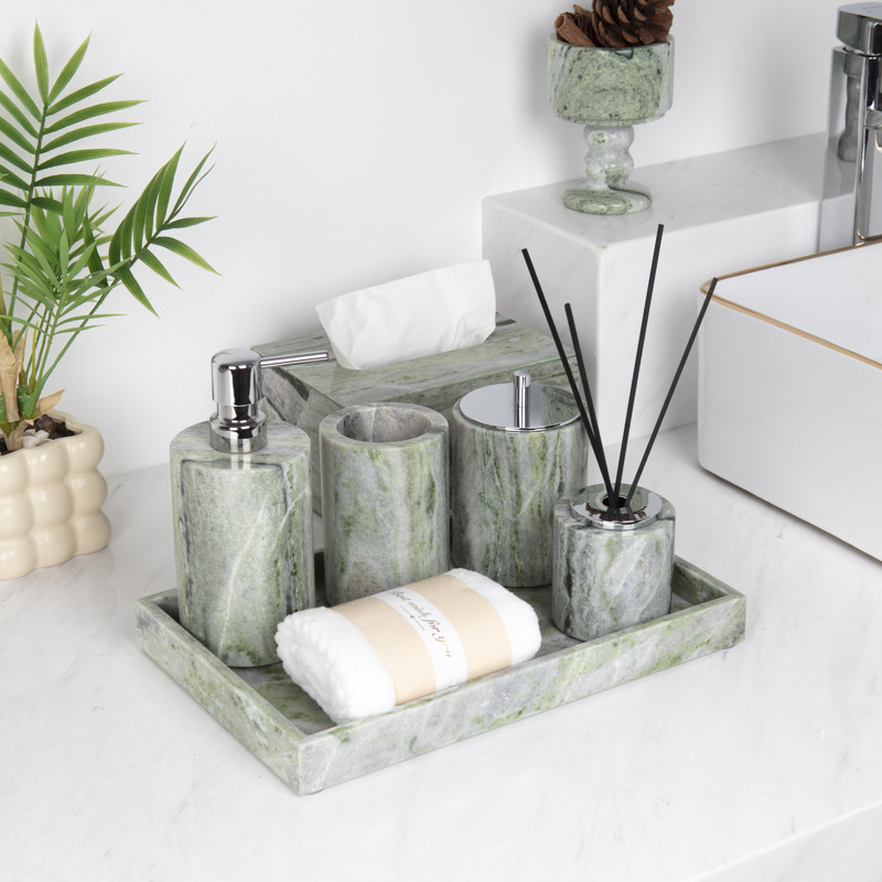 Zara Home Bathroom Set - Light Luxury Marble Bathroom Vanity Tray