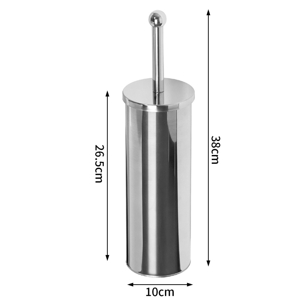 Toilet Brush Holder - Minimalist Stainless Steel Toilet Bowl Scrubber