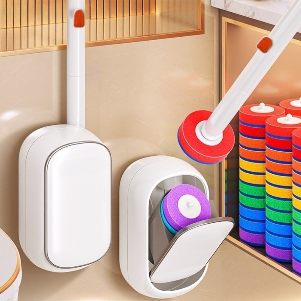 Toilet Brush Holder - Wall Mounted Toilet Cleaning Brush Set