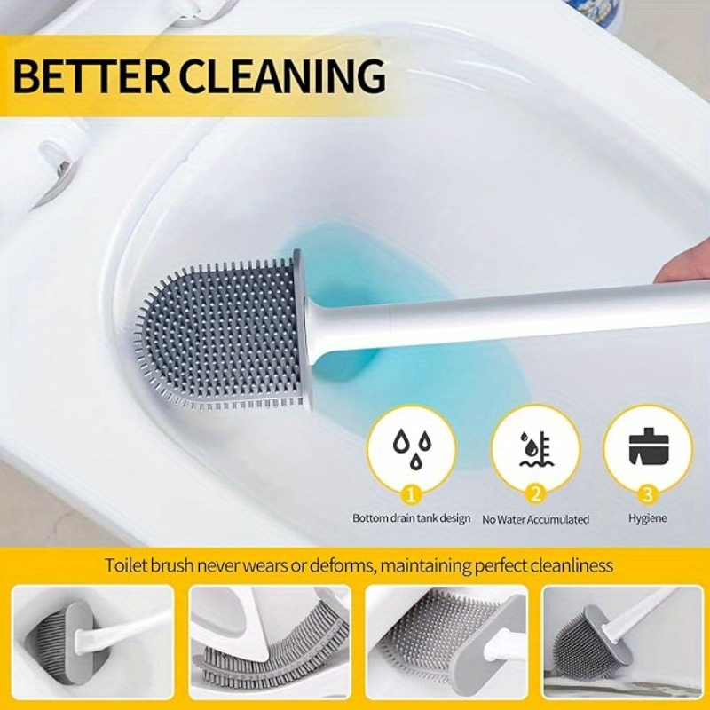 Silicone Toilet Brush and Hold - Toilet Brush Holder ulasan dan harga