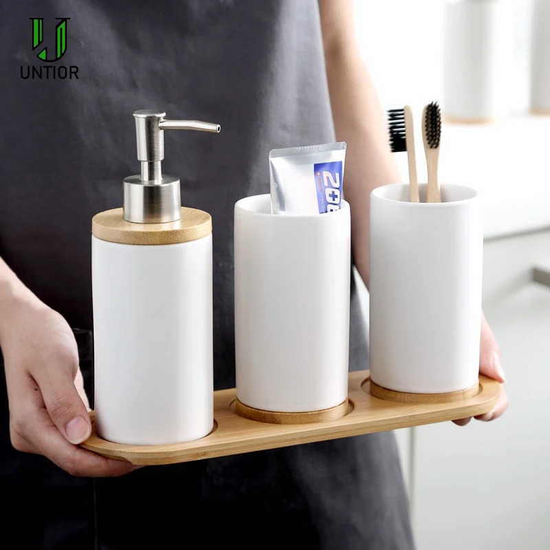 Ceramic Bathroom Accessories S - Zara Home Bathroom Set ulasan dan harga