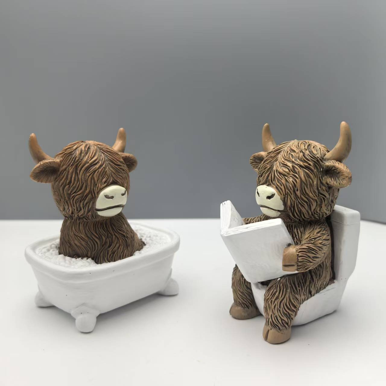 Cute Scottish Highland Cow Res - Home Of The Year Bathroom ulasan dan harga