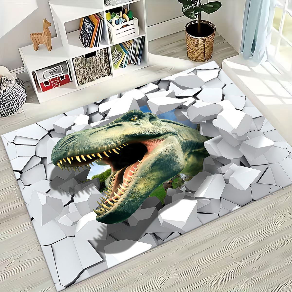 Illusion Breaking Wall Dinosau - Home Bathroom Break ulasan dan harga