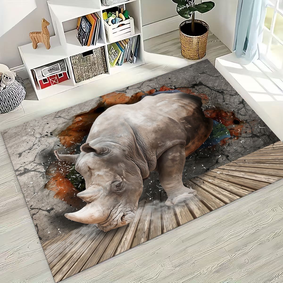 Illusion Breaking Wall Dinosau - Home Bathroom Break ulasan dan harga