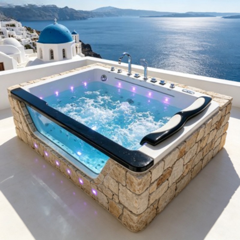 4 Person Outdoor Spa Hot Tub W - Home Bathroom Jacuzzi ulasan dan harga