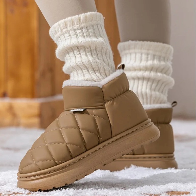 Winter Fleece Lined Slippers A - Home Outside Bathroom ulasan dan harga