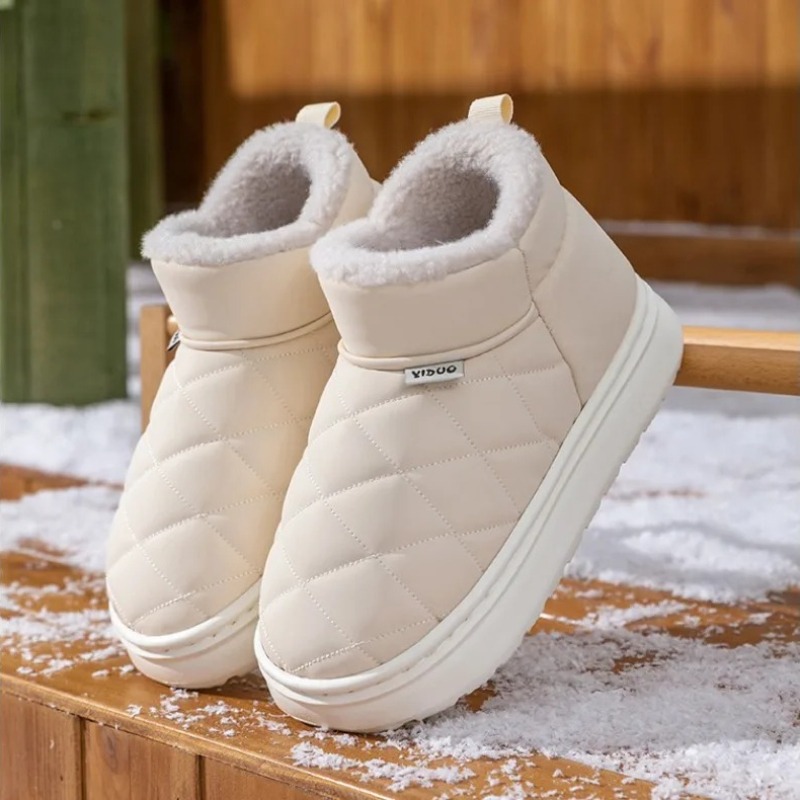 Winter Fleece Lined Slippers A - Home Outside Bathroom ulasan dan harga