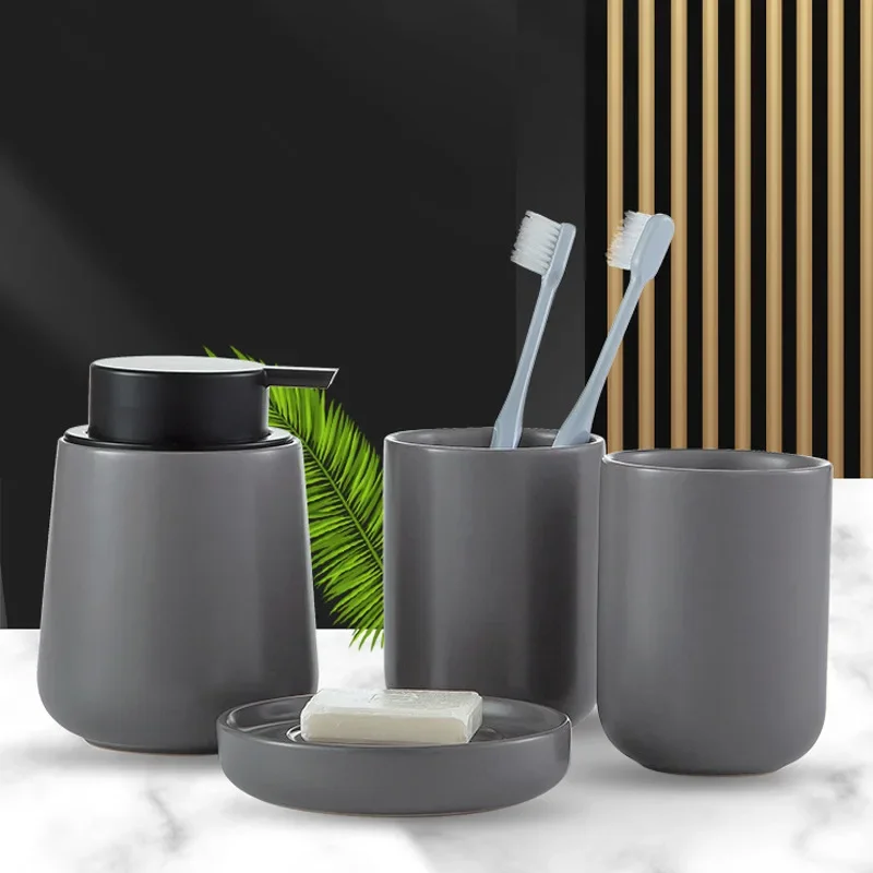 Dark grey Ceramic Bath Lotion  - Zara Home Bathroom Set ulasan dan harga