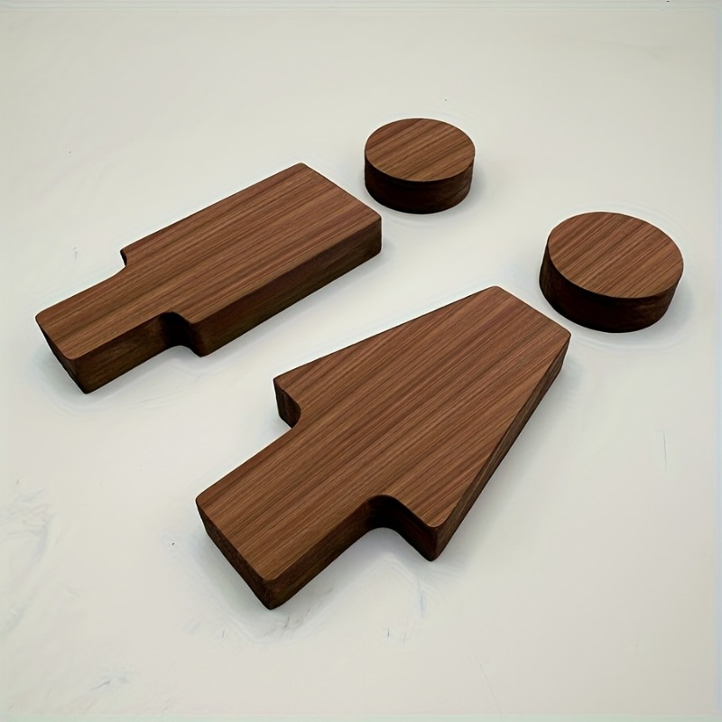 2PCS Wooden Bathroom Sign for  - Home Bathroom Accessories ulasan dan harga