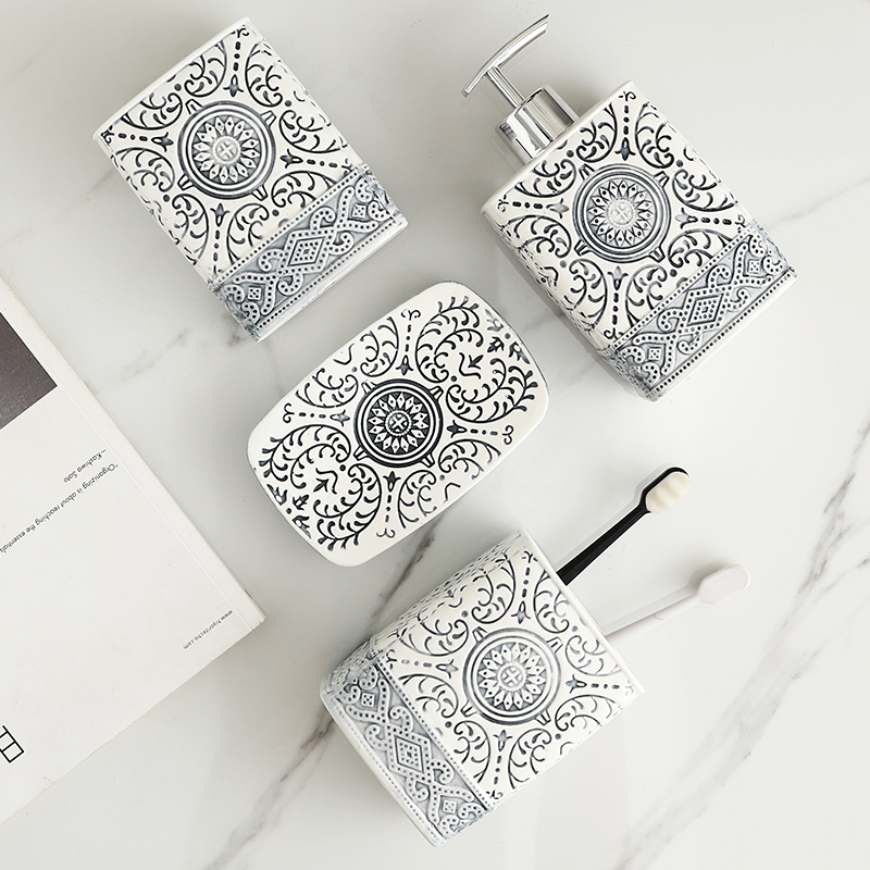 Modern Ceramic Lotion Bottle S - Zara Home Bathroom Set ulasan dan harga