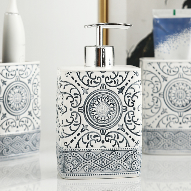 Modern Ceramic Lotion Bottle S - Zara Home Bathroom Set ulasan dan harga