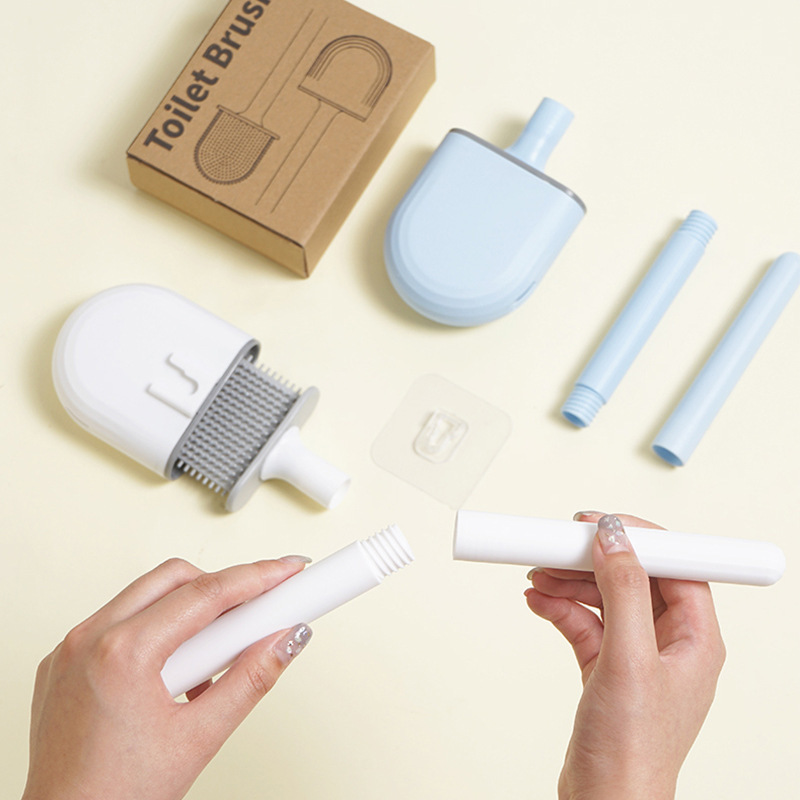 Mini Silicone Toilet Brush wit - Toilet Brush Holder ulasan dan harga