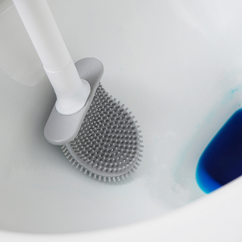 Mini Silicone Toilet Brush wit - Toilet Brush Holder ulasan dan harga