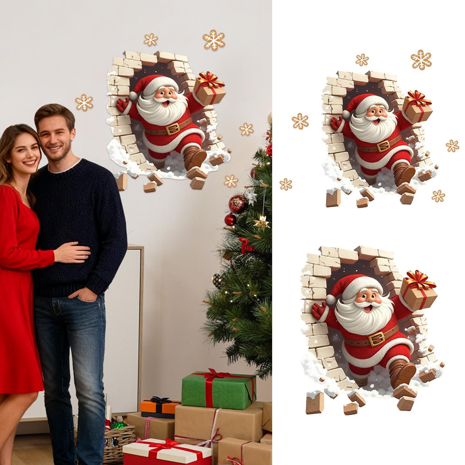 Santa Wall Stickers Christmas  - Home Bathroom Break ulasan dan harga