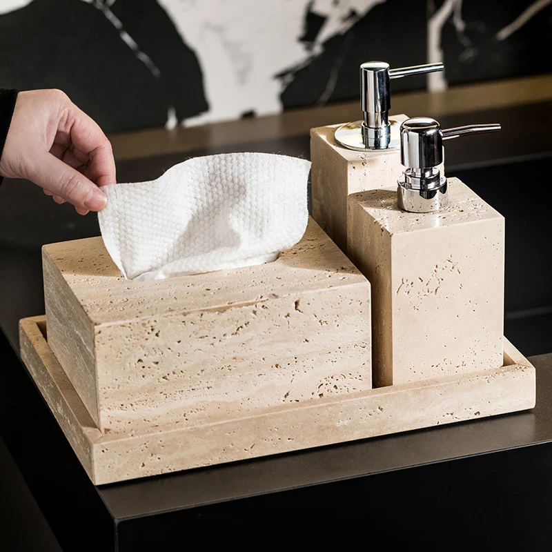 Beige Travertine Bathroom Set  - Zara Home Bathroom Set ulasan dan harga