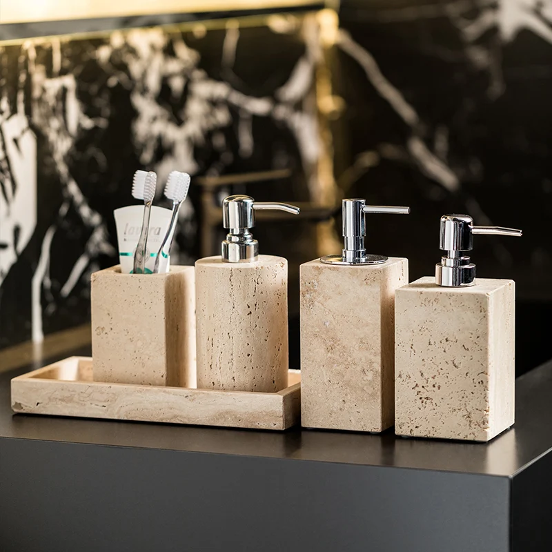 Beige Travertine Bathroom Set  - Zara Home Bathroom Set ulasan dan harga