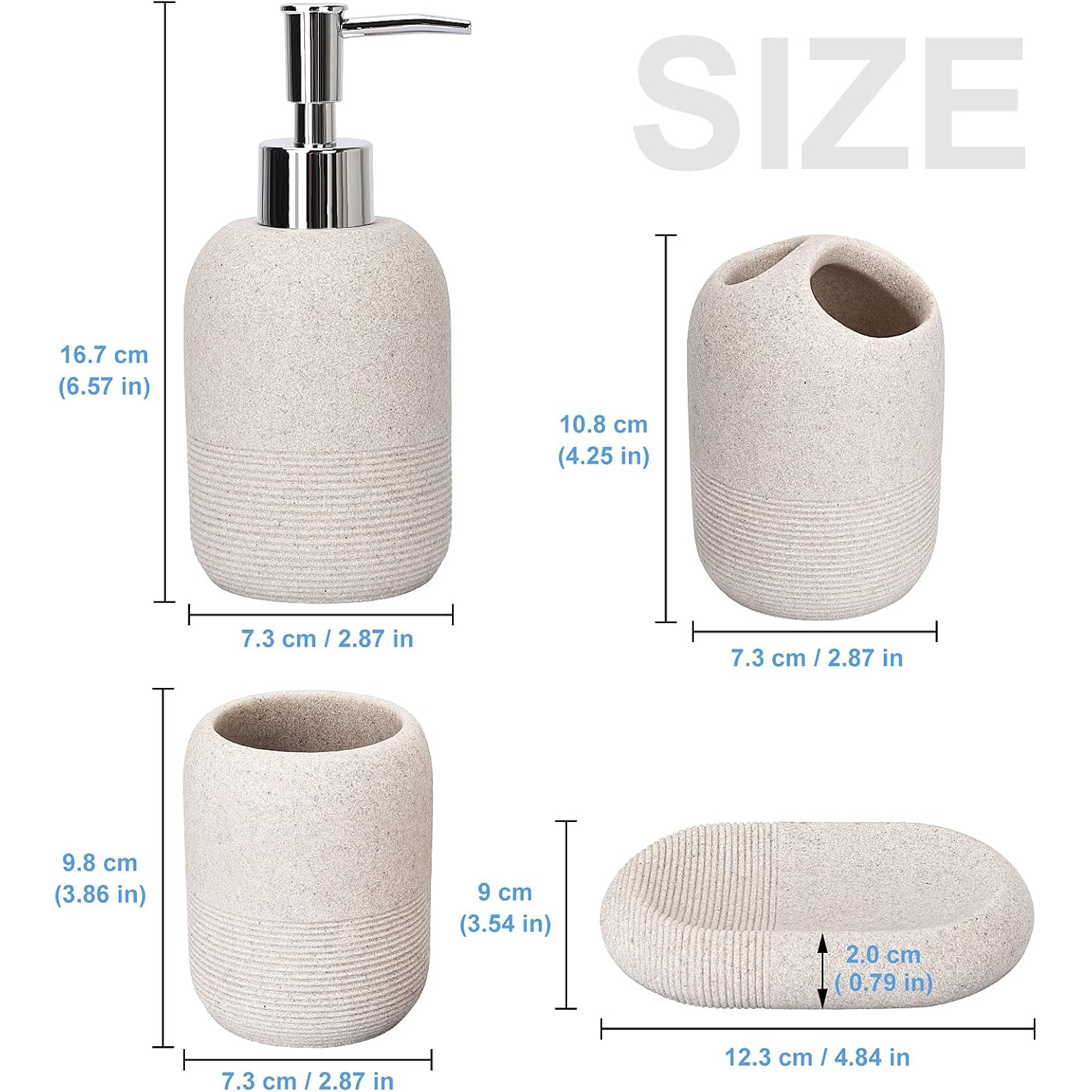 Modern Sandstone Resin Bathroo - Zara Home Bathroom Set ulasan dan harga