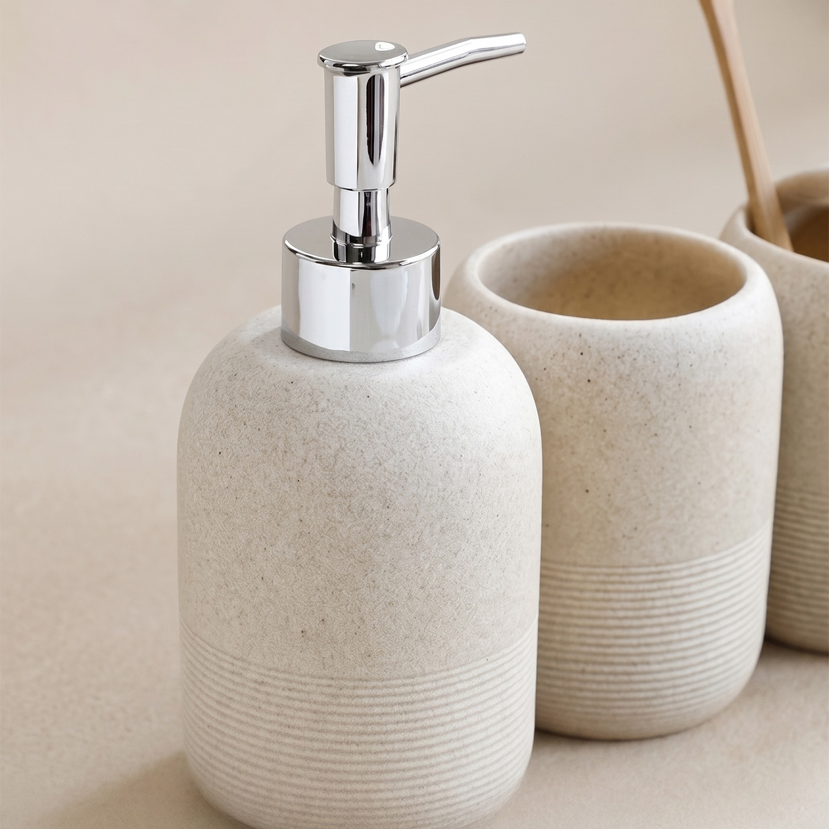 Modern Sandstone Resin Bathroo - Zara Home Bathroom Set ulasan dan harga