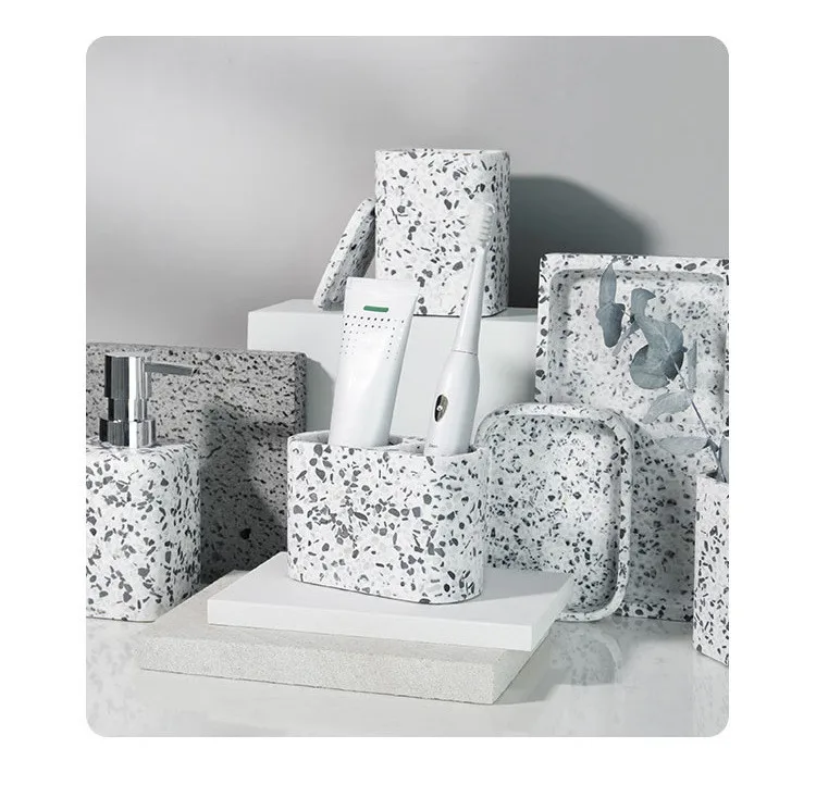 Natural Stone Soap Dispenser B - Zara Home Bathroom Set ulasan dan harga