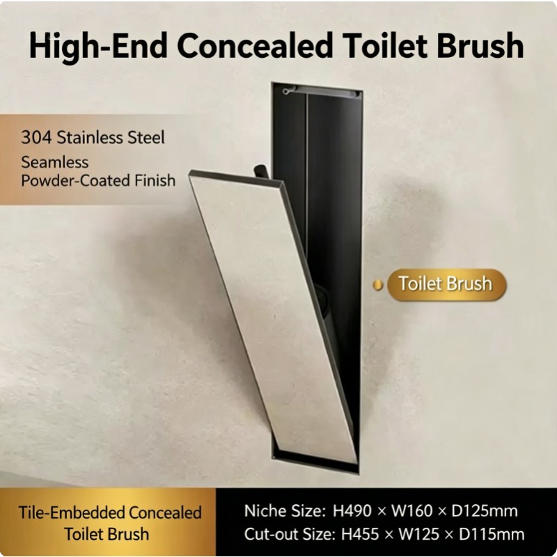 Hidden toilet brush holder+sta - Toilet Brush Holder ulasan dan harga