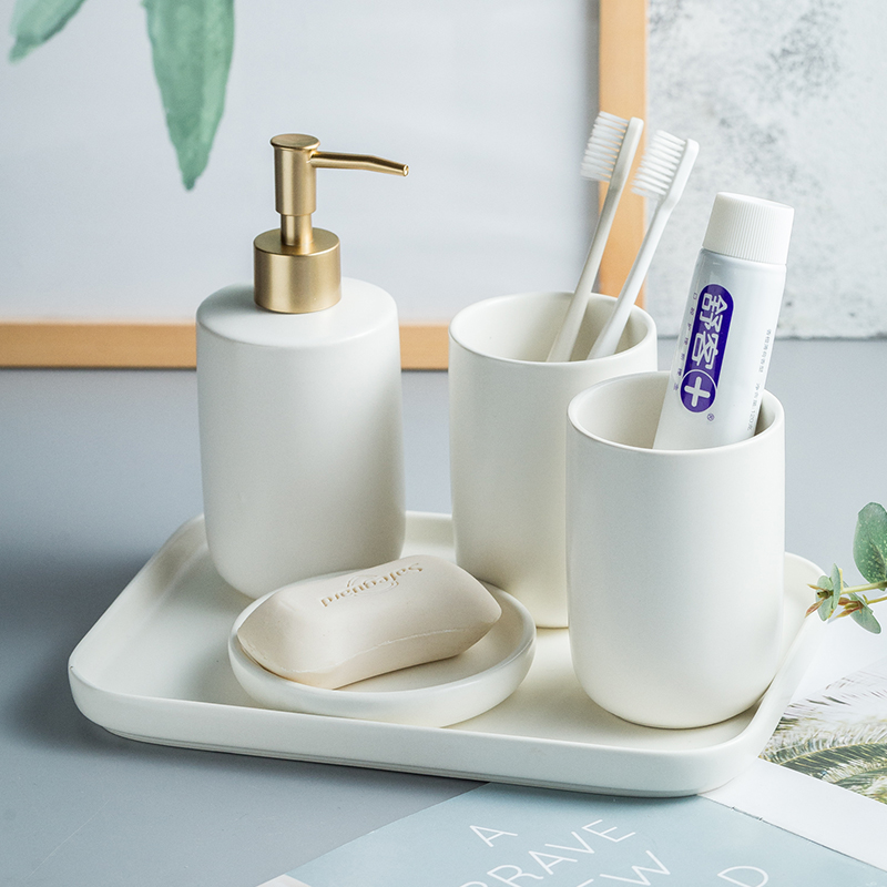 Northern European-Style Cerami - Zara Home Bathroom Set ulasan dan harga