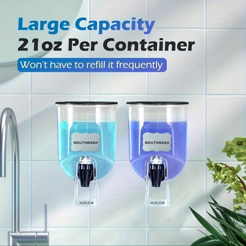 2PCS 600ml Mouthwash Dispenser - Home Bathroom Accessories ulasan dan harga
