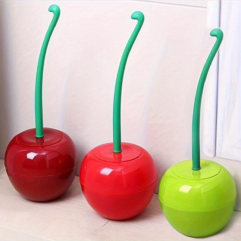 1 cute cherry colored toilet b - Toilet Brush Holder ulasan dan harga