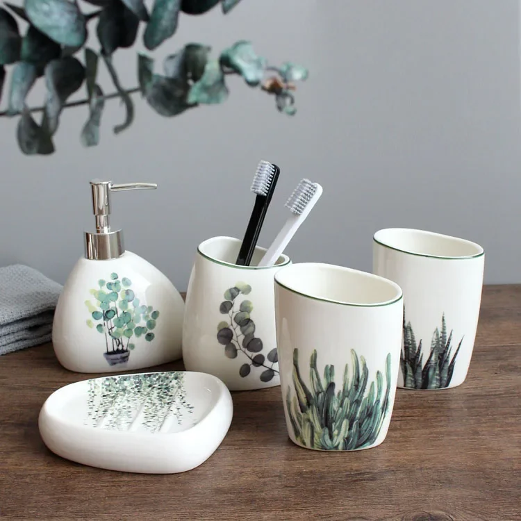 White Ceramic Bathroom Accesso - Zara Home Bathroom Set ulasan dan harga