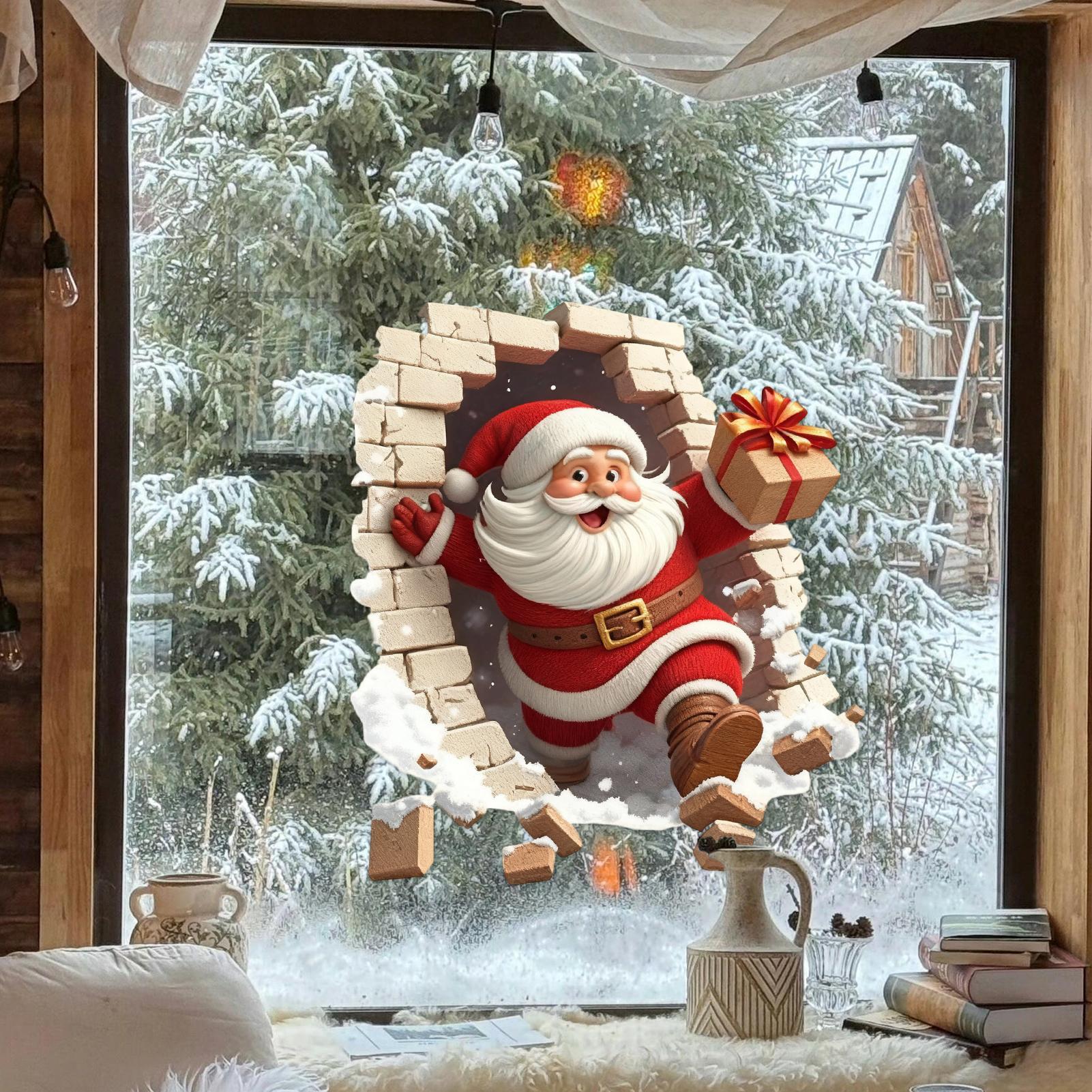 Christmas Santa Wall Decals Ch - Home Bathroom Break ulasan dan harga