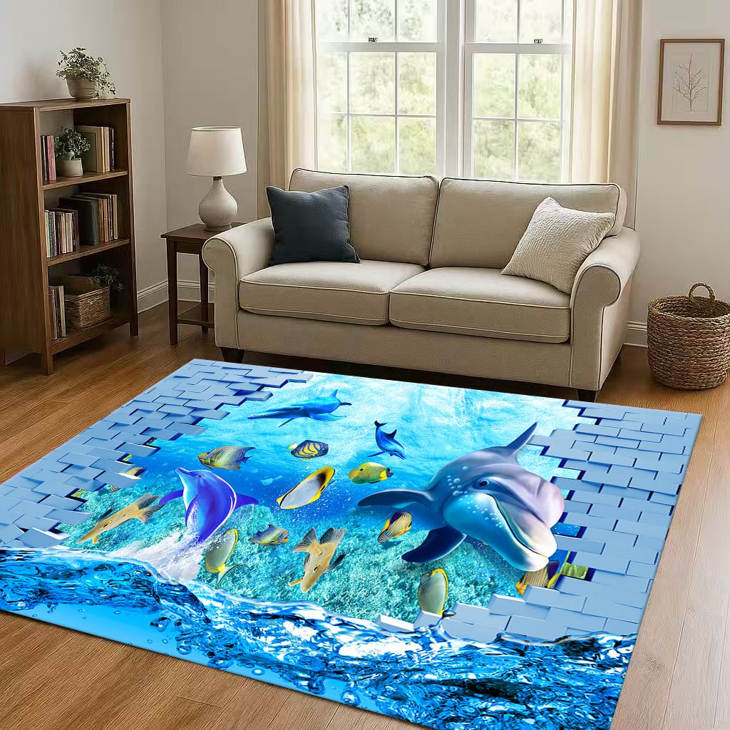 3D Illusion Underwater World B - Home Bathroom Break ulasan dan harga
