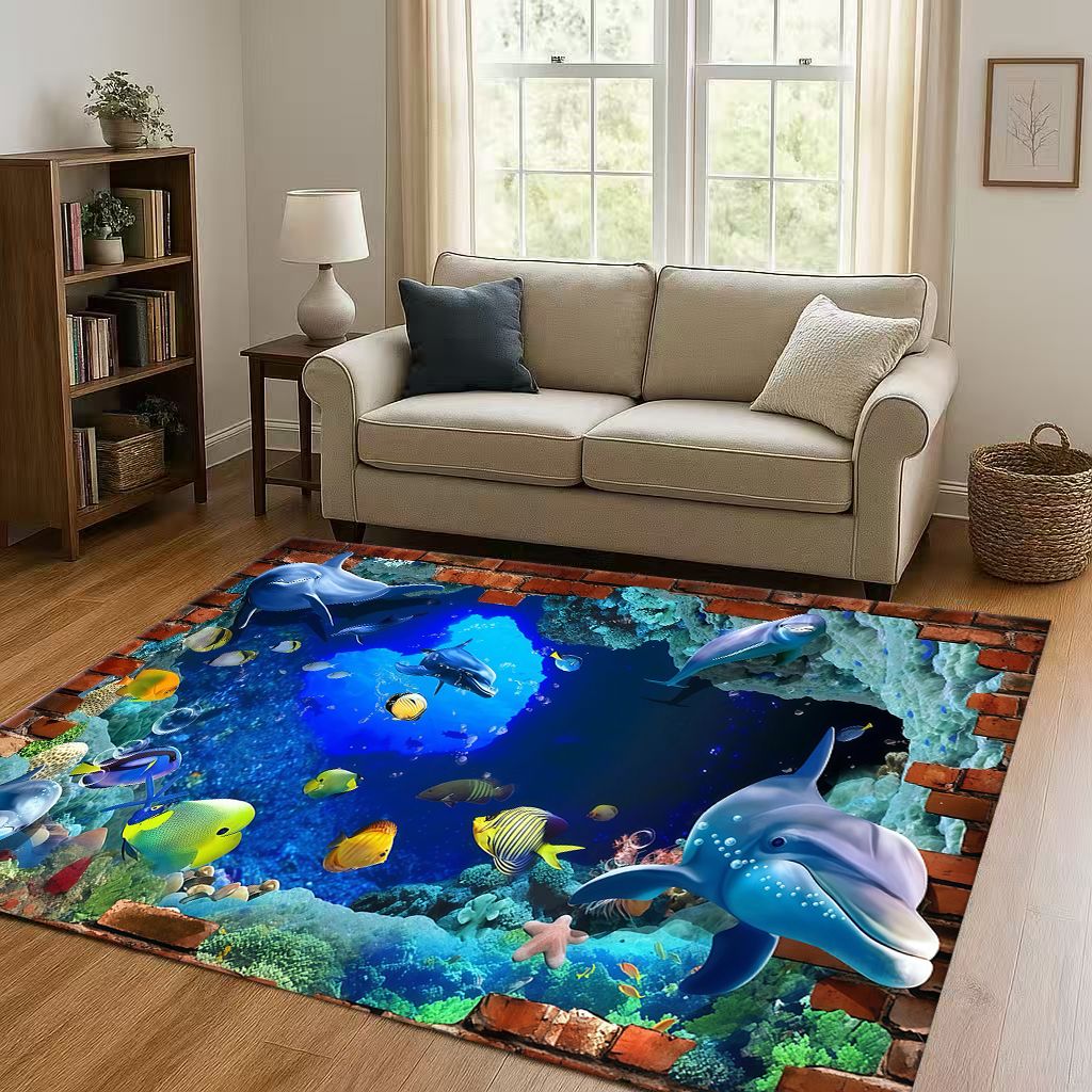 3D Illusion Underwater World B - Home Bathroom Break ulasan dan harga