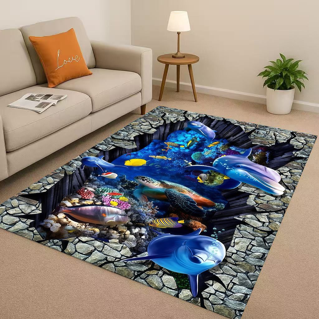 3D Illusion Underwater World B - Home Bathroom Break ulasan dan harga