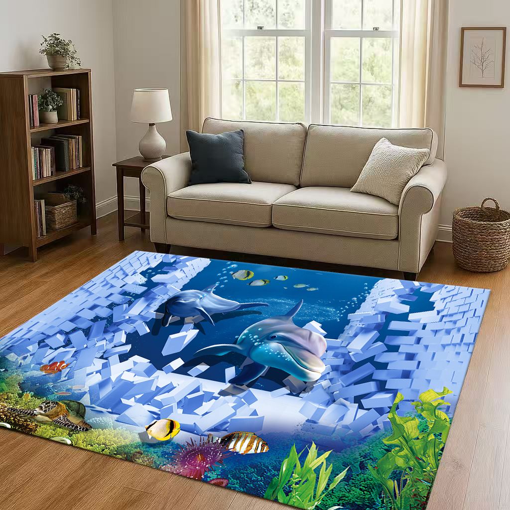 3D Illusion Underwater World B - Home Bathroom Break ulasan dan harga