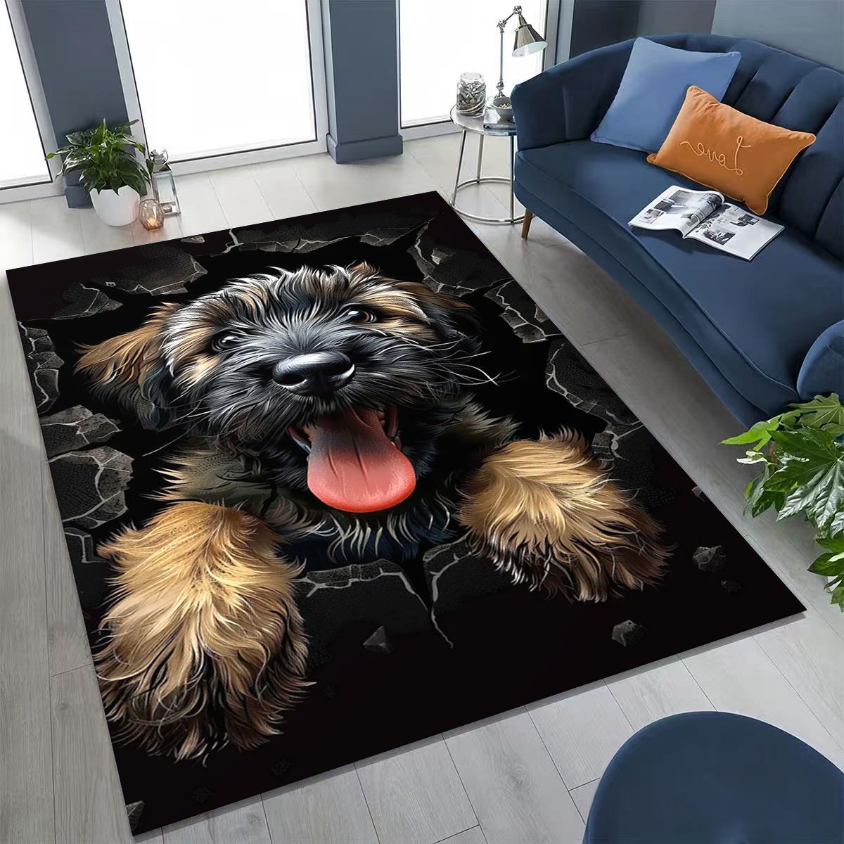 3D Illusion Breaking Wall Dog  - Home Bathroom Break ulasan dan harga