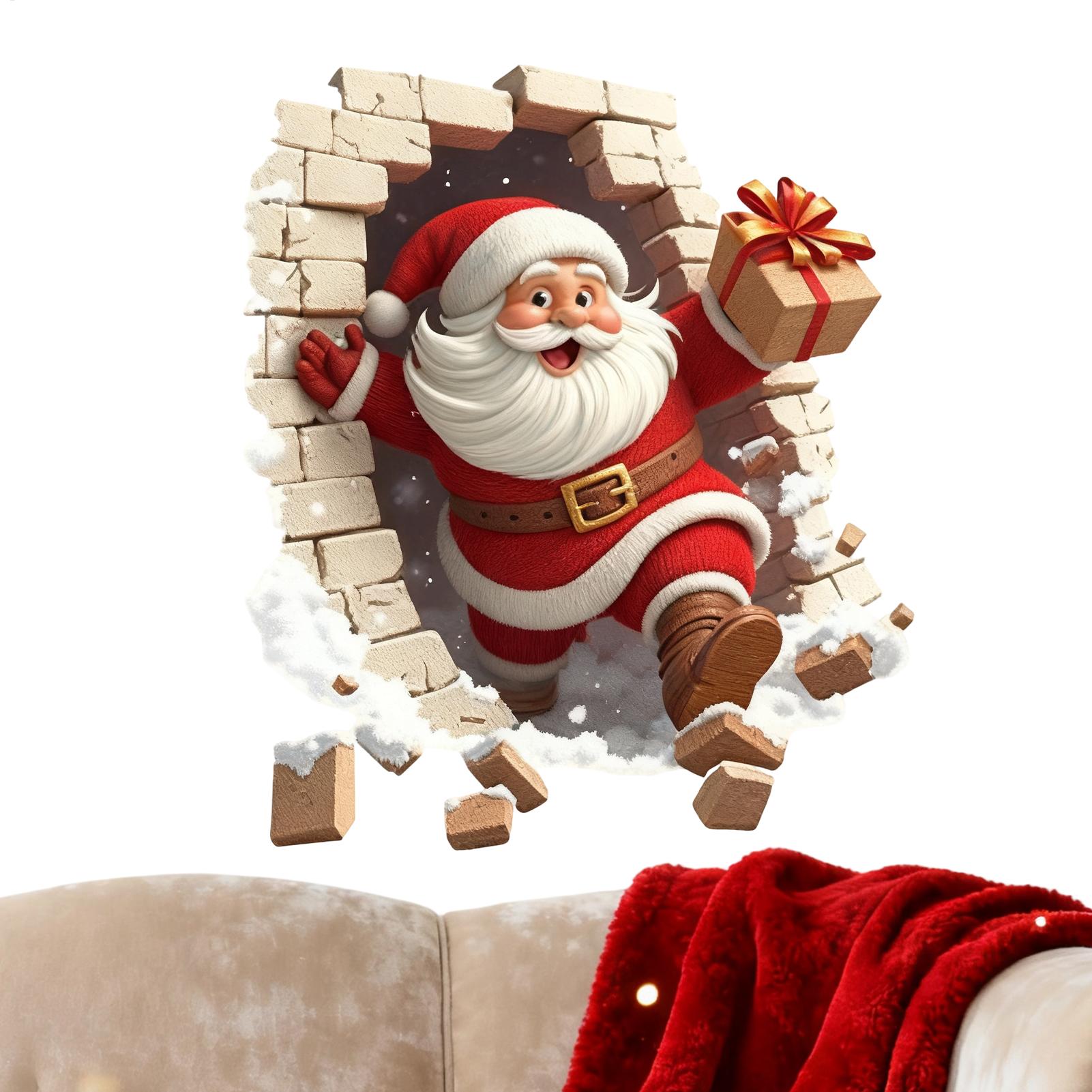 Santa Wall Stickers Santa Clau - Home Bathroom Break ulasan dan harga