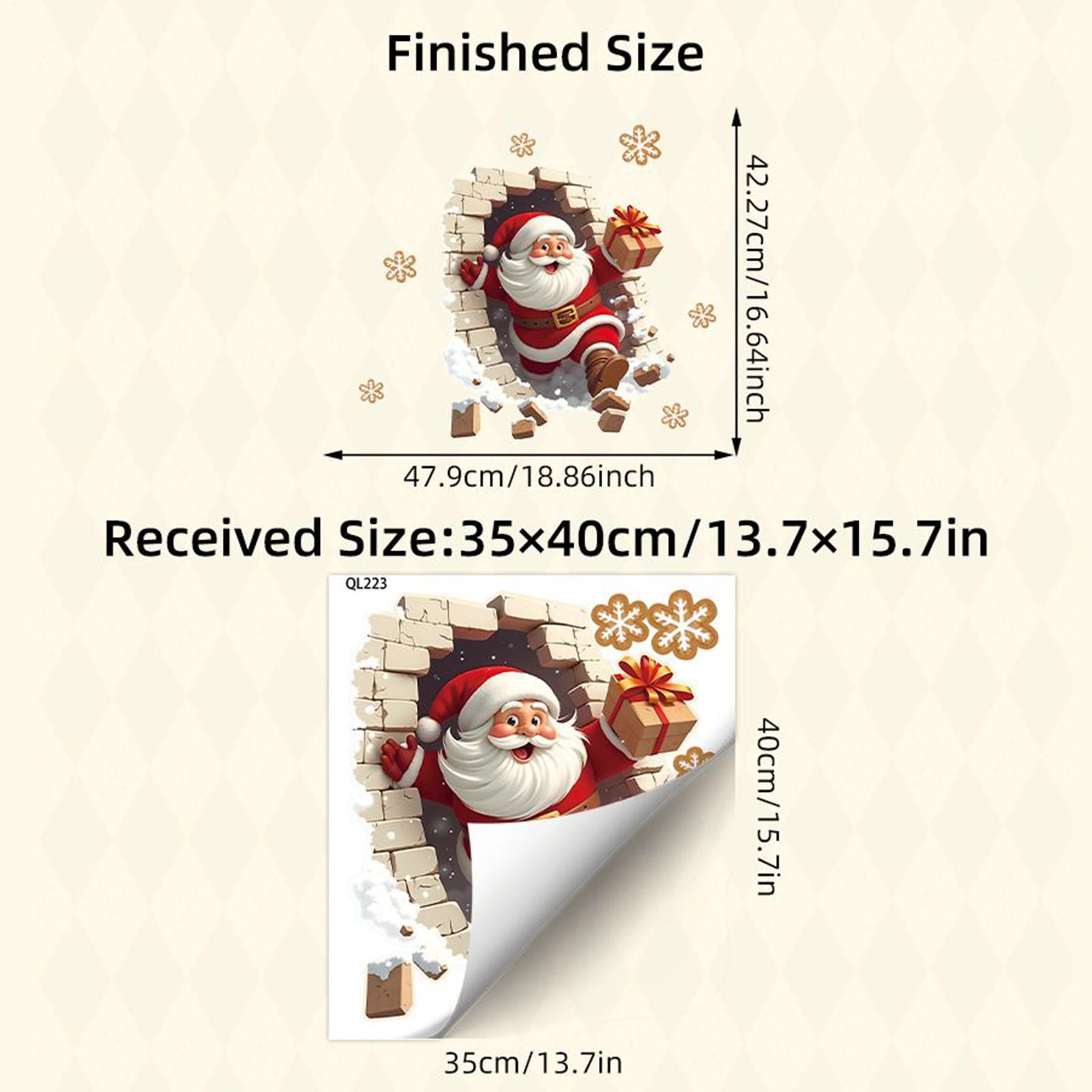 Santa Wall Stickers Santa Clau - Home Bathroom Break ulasan dan harga