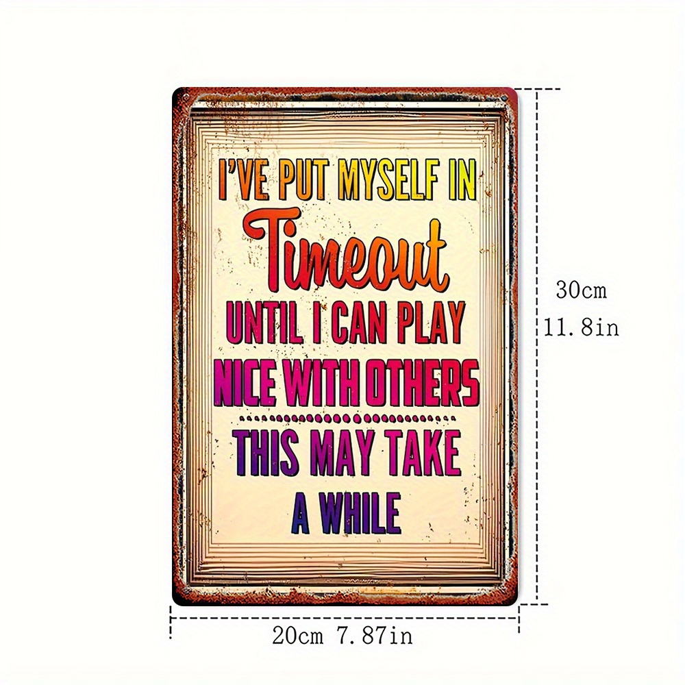 2D Metal Sign, Retro Iron Wall - Home Bathroom Break ulasan dan harga