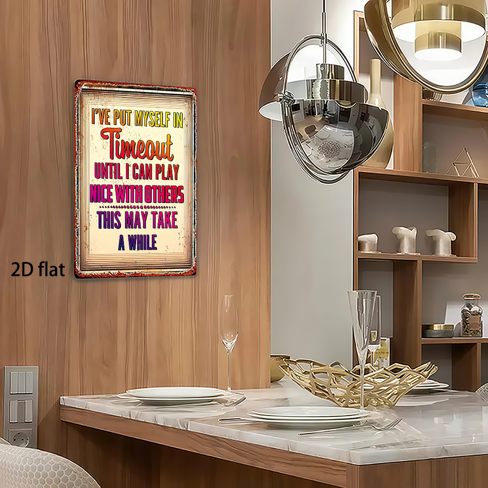 2D Metal Sign, Retro Iron Wall - Home Bathroom Break ulasan dan harga