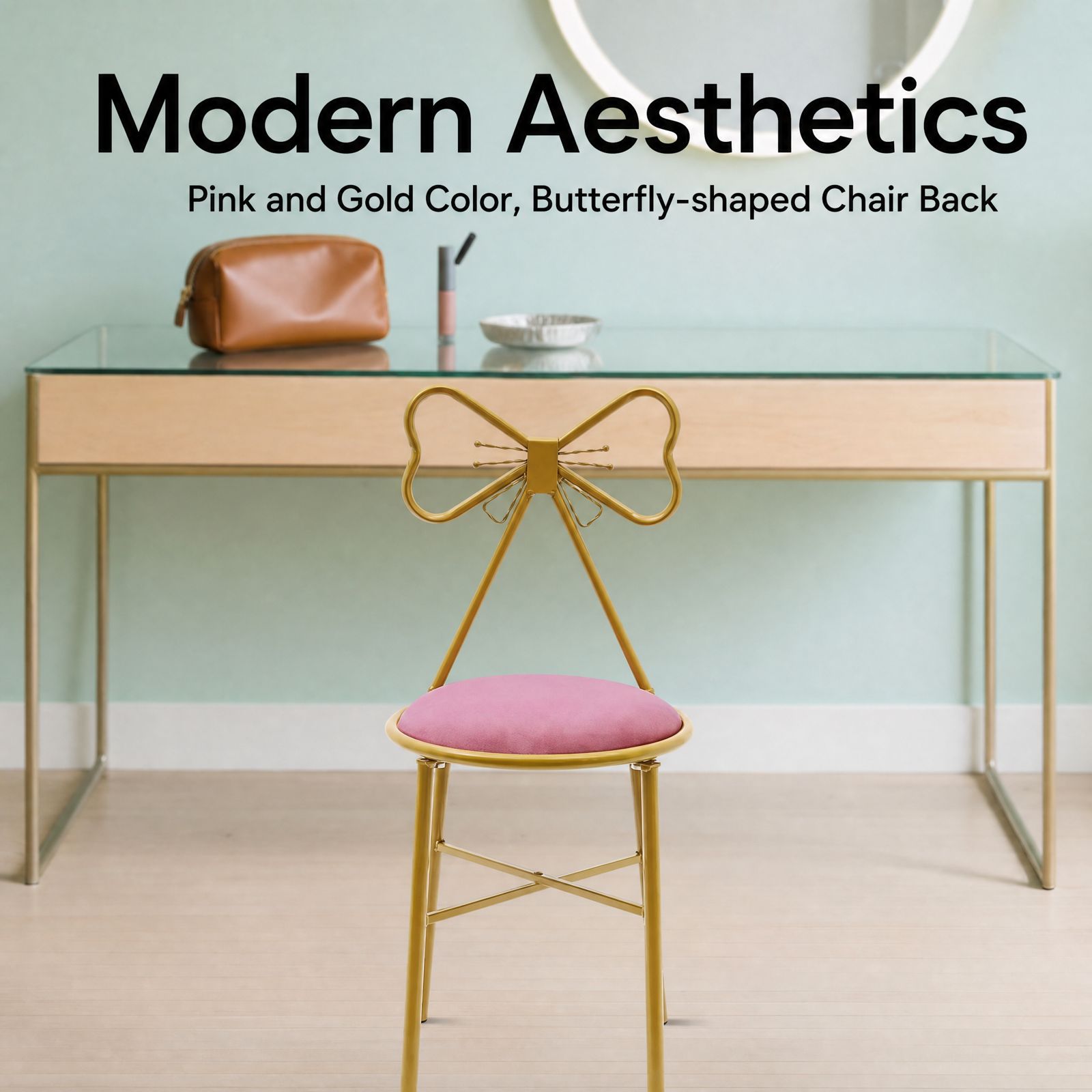 Pink Butterfly Backrest Vanity - Home Bathroom Vanity ulasan dan harga