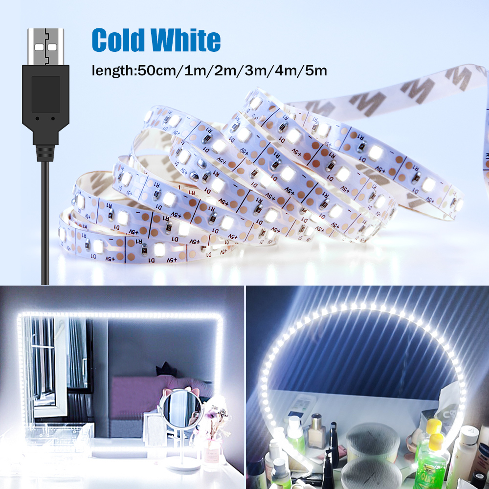 DC5V LED Makeup Mirror Light S - Home Bathroom Vanity ulasan dan harga
