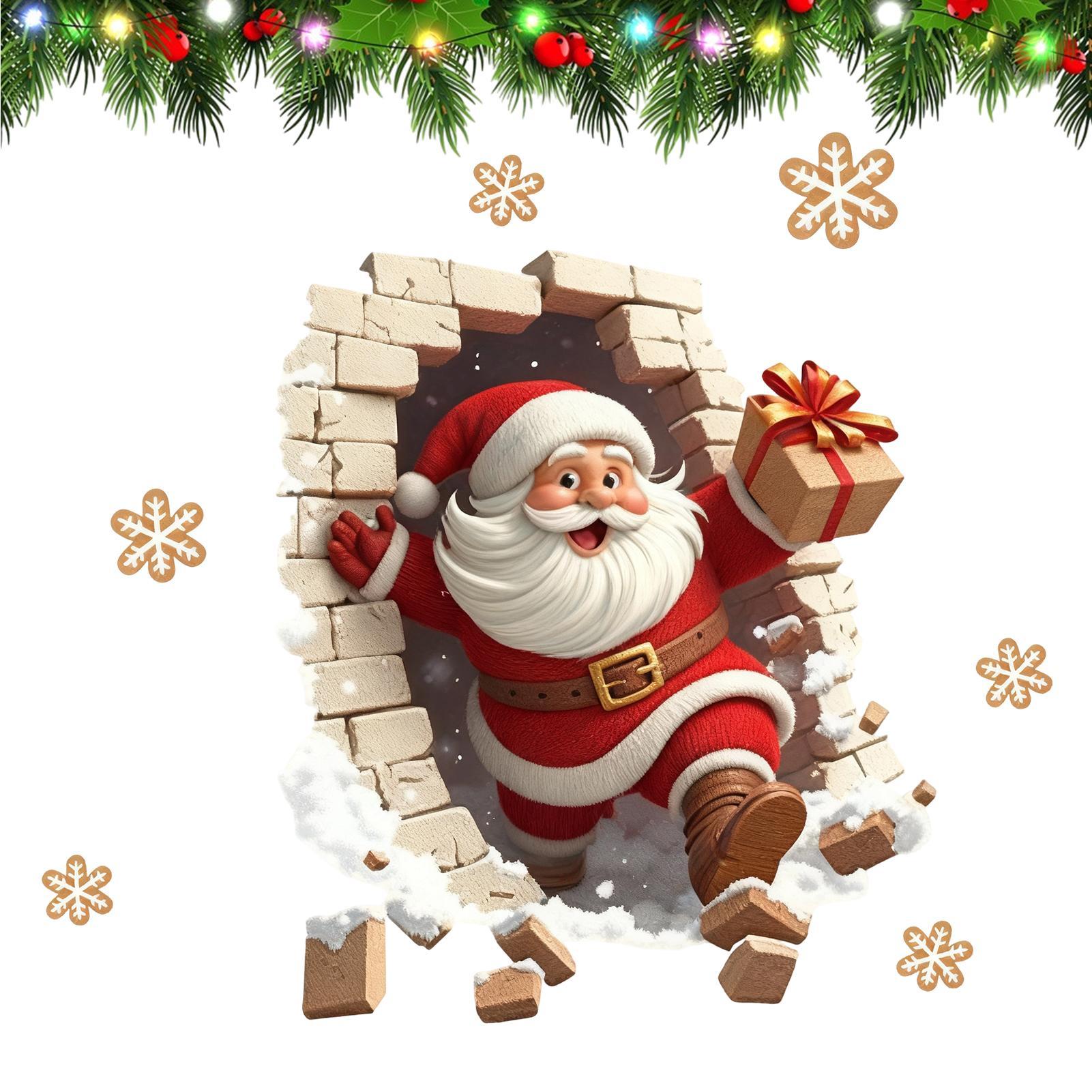 Wall Stickers Christmas Santa  - Home Bathroom Break ulasan dan harga