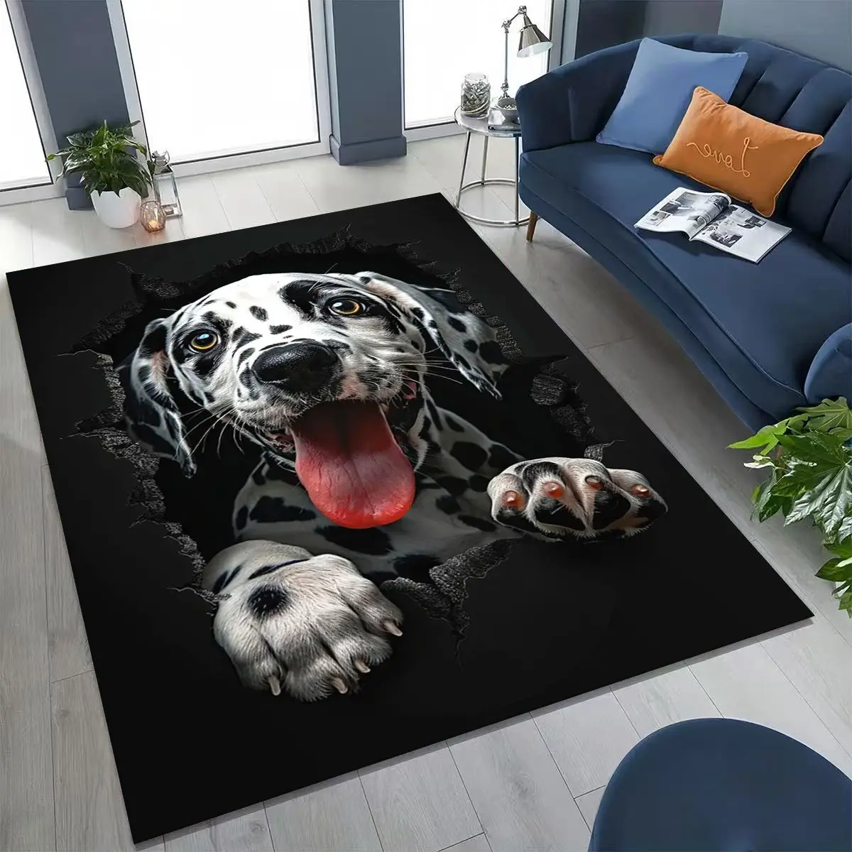 3D Illusion Breaking Wall Dog  - Home Bathroom Break ulasan dan harga