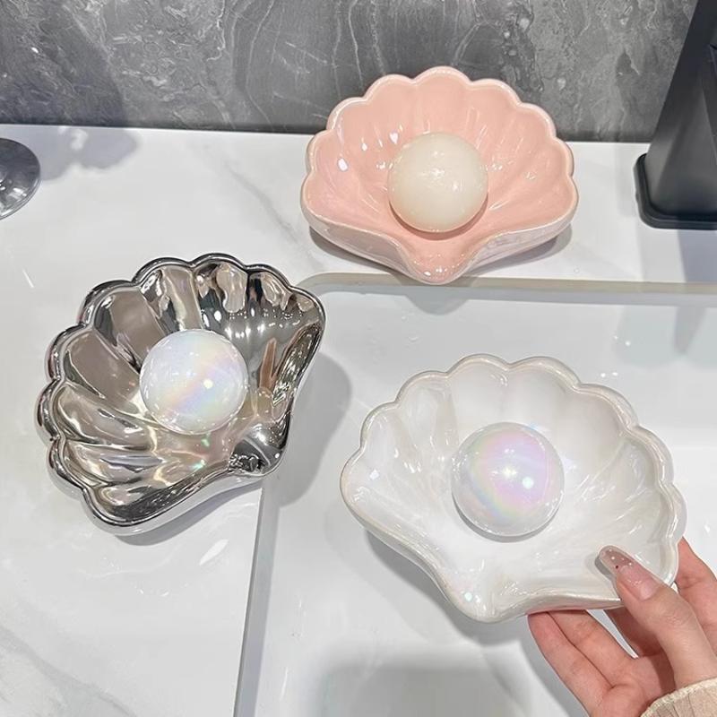 1/2Pcs Shell Shape Drain Soap  - Home Bathroom Accessories ulasan dan harga