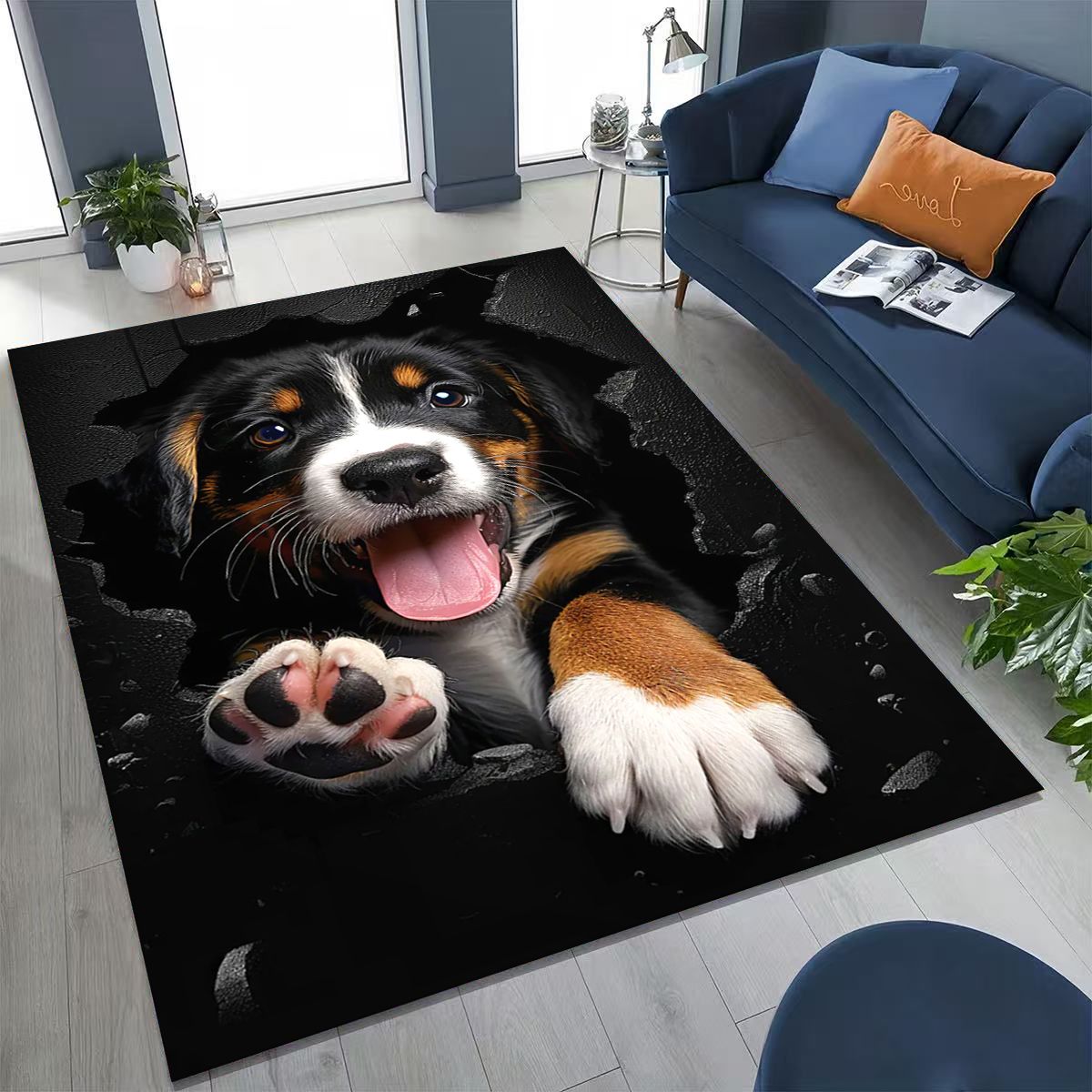3D Illusion Breaking Wall Dog  - Home Bathroom Break ulasan dan harga