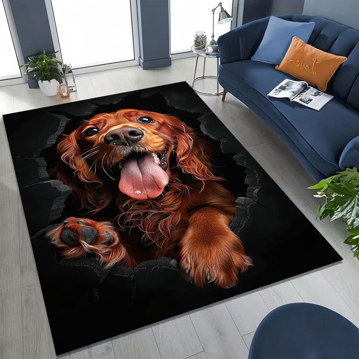 3D Illusion Breaking Wall Dog  - Home Bathroom Break ulasan dan harga